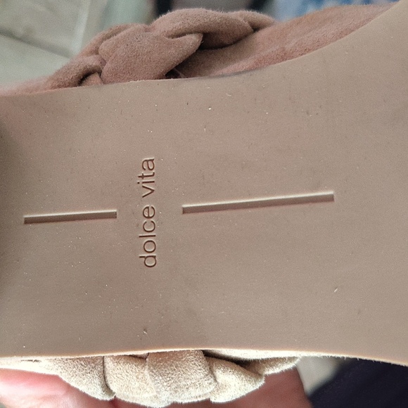 Dolce Vita Beige Braided Pointed Toe Leather Mules Size Woman's 8 - Picture 13 of 15